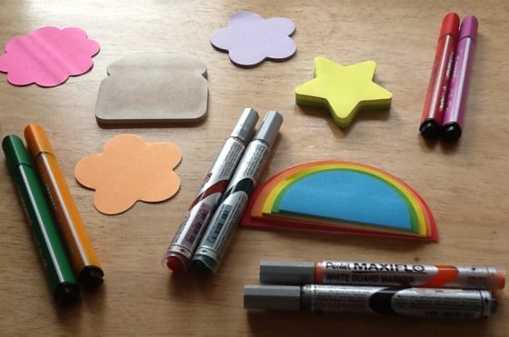 Coloured-Pens-&-Sticky-Notelets!